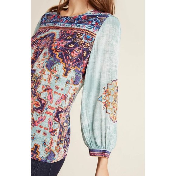 Anthropologie Vineet Bahl Prudence Blouse Boho Bohemian Chic XS $98 - Picture 4 of 14